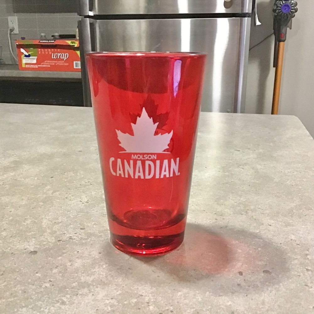 Molson Canadian beer glass